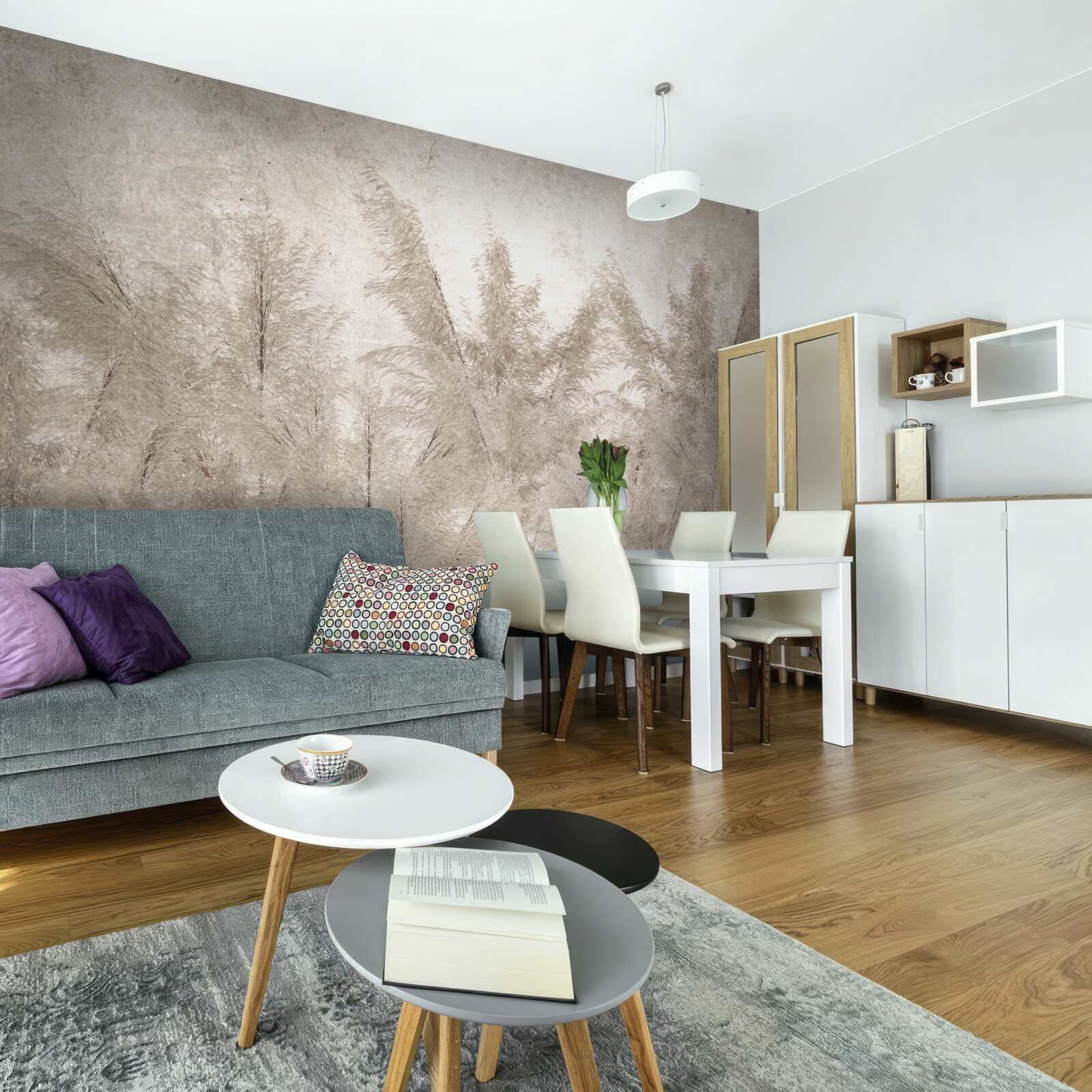 Фотошпалери тропічний ранок у тумані