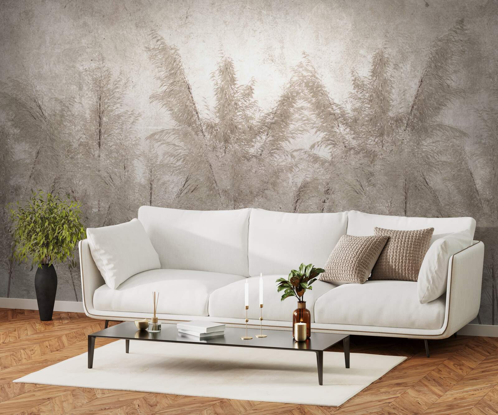 Фотошпалери тропічний ранок у тумані