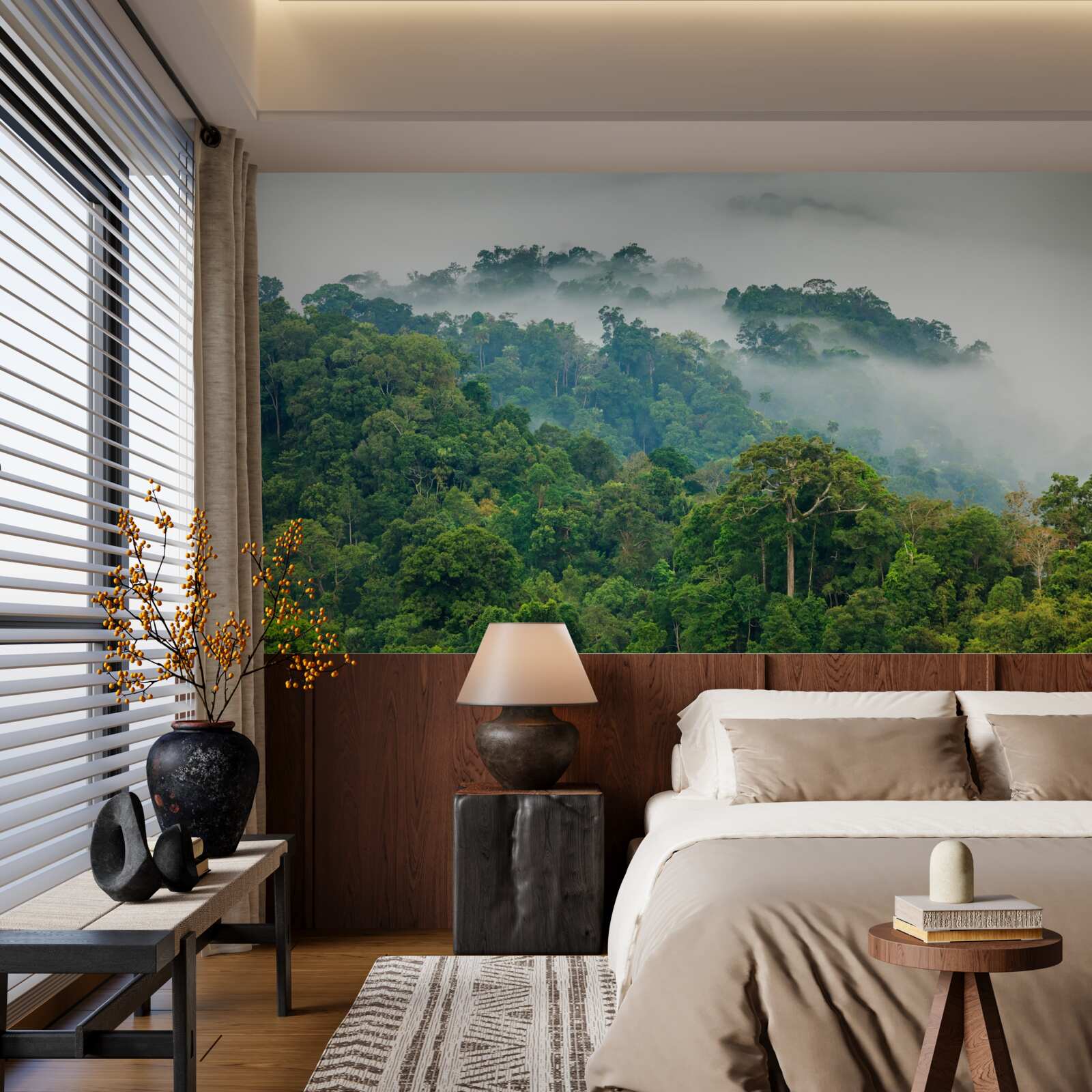 Фотошпалери джунглі оповиті густим туманом