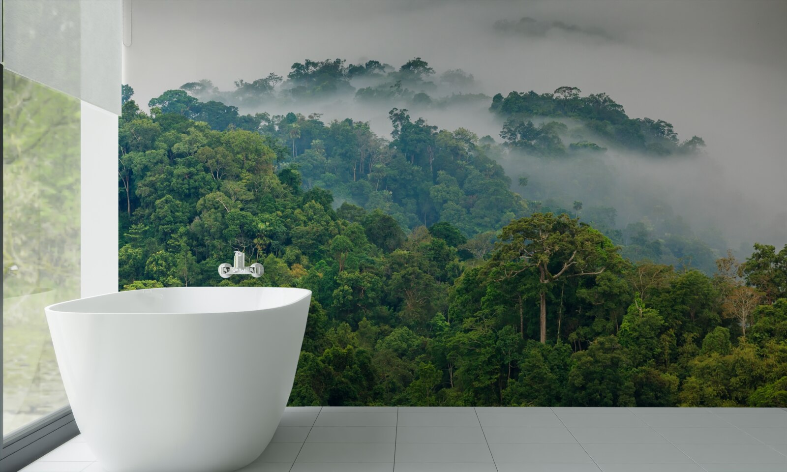 Фотошпалери джунглі оповиті густим туманом