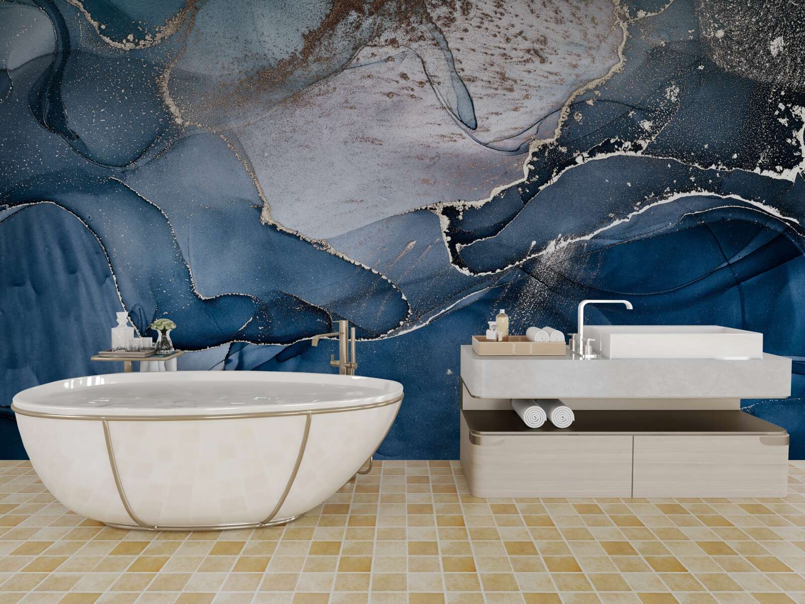 Фотошпалери алкогольні відтінки чорнила