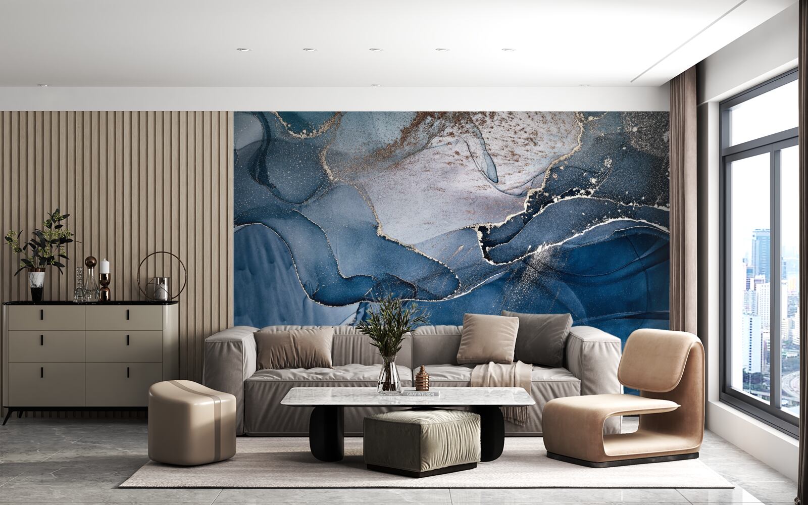 Фотошпалери алкогольні відтінки чорнила