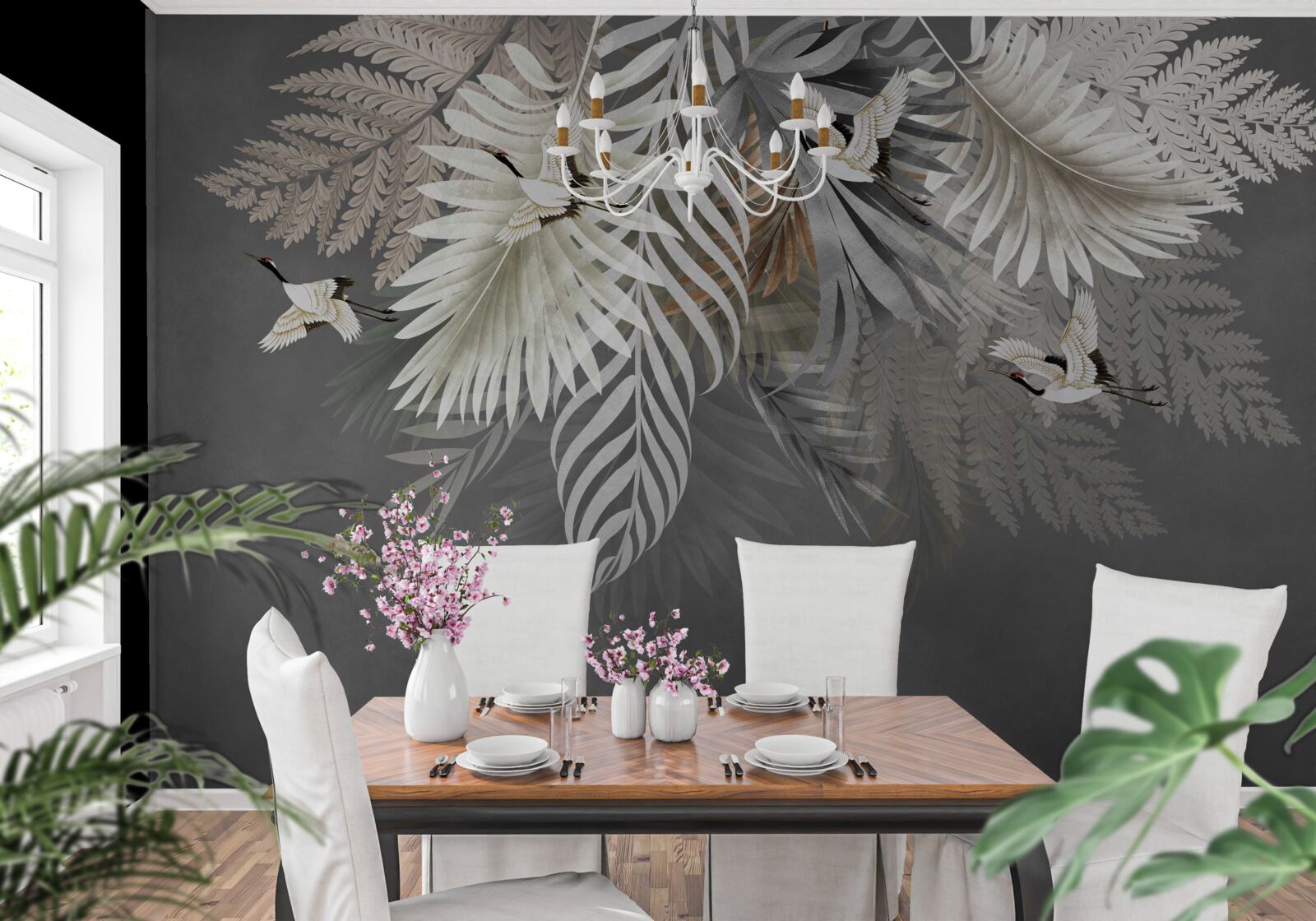 Фотошпалери підвісний букет листя з тропіків