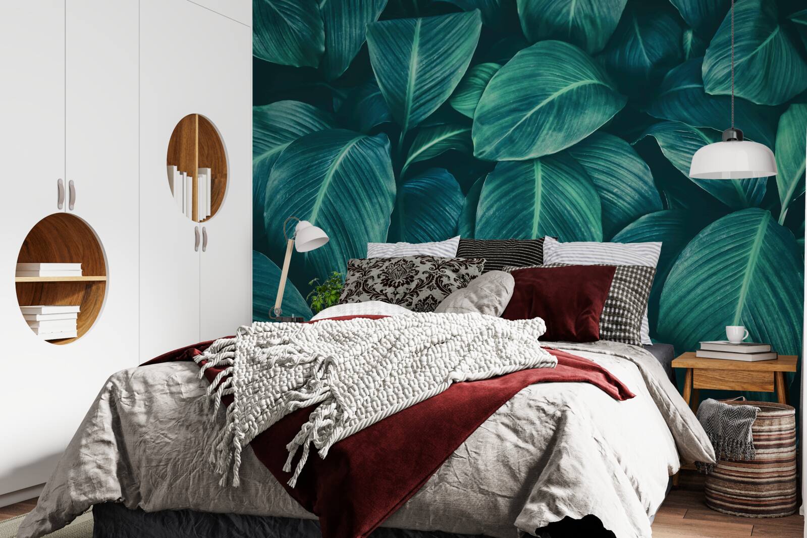 Фотошпалери листя папороті має яскравий смарагдовий колір