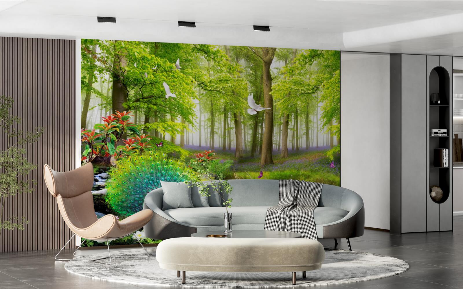 Фотошпалери фауна зелених літніх лісів