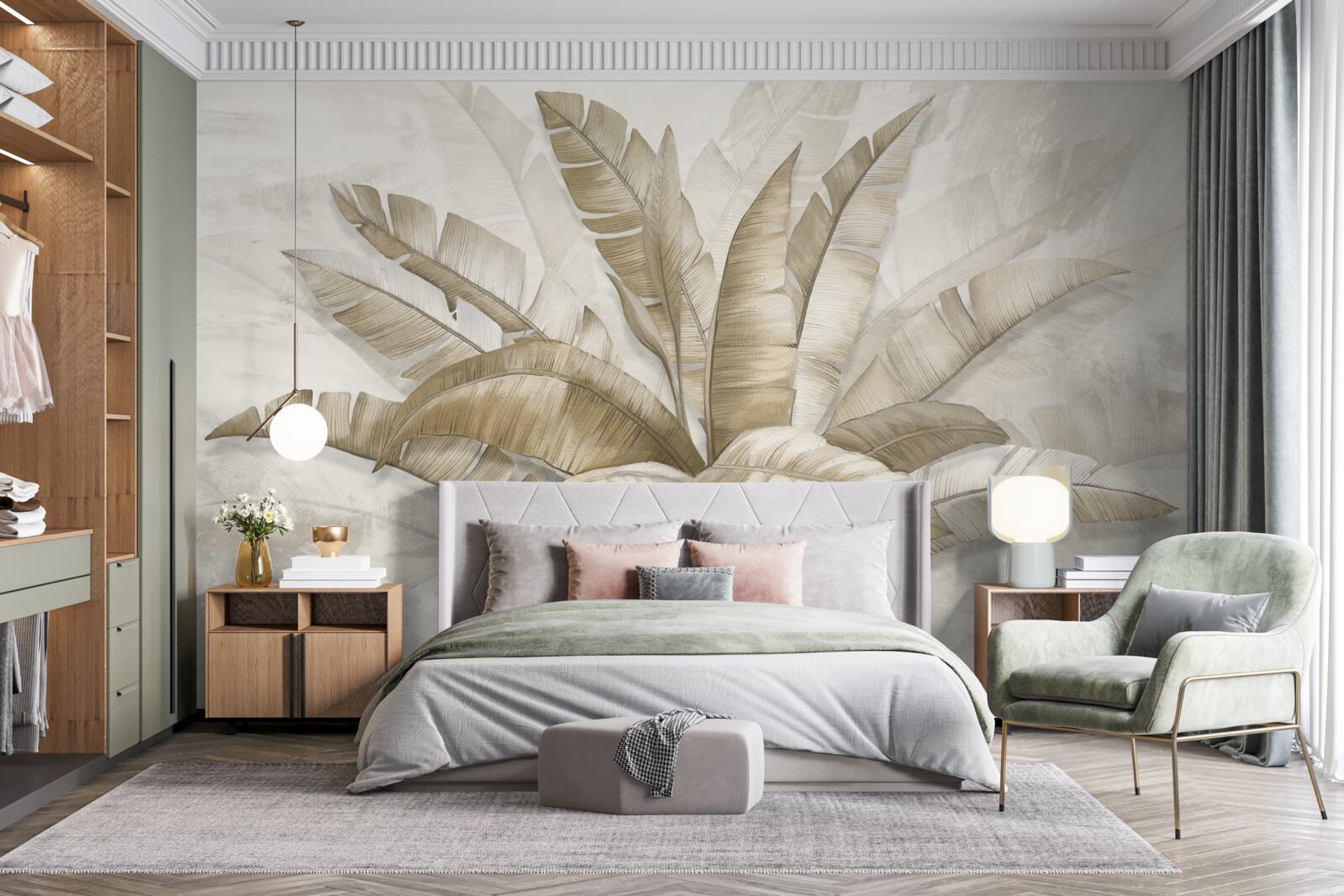 Фотошпалери пучок великого пальмового листя