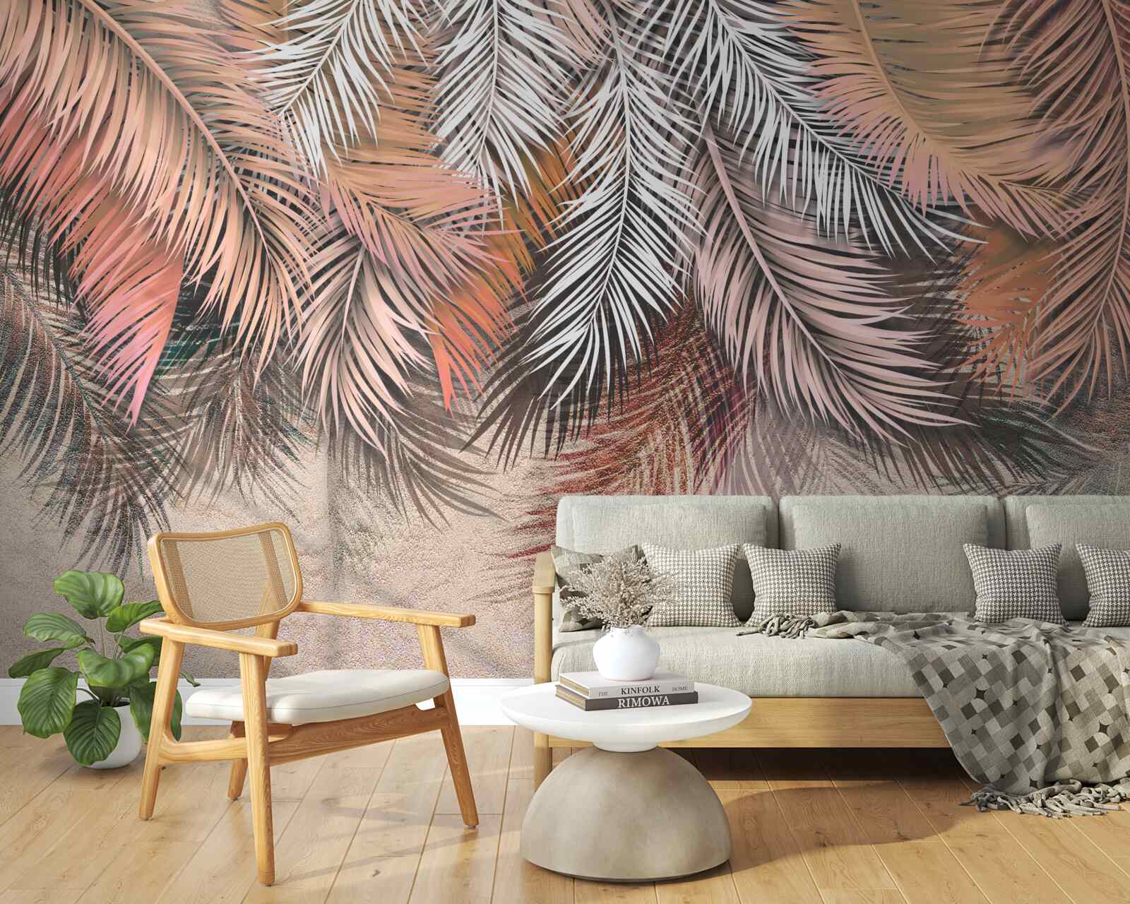 Фотошпалери падаюче листя у формі пір'я