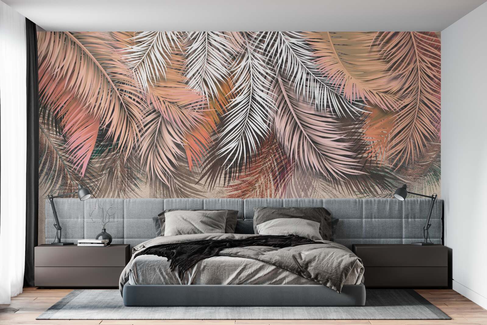 Фотошпалери падаюче листя у формі пір'я