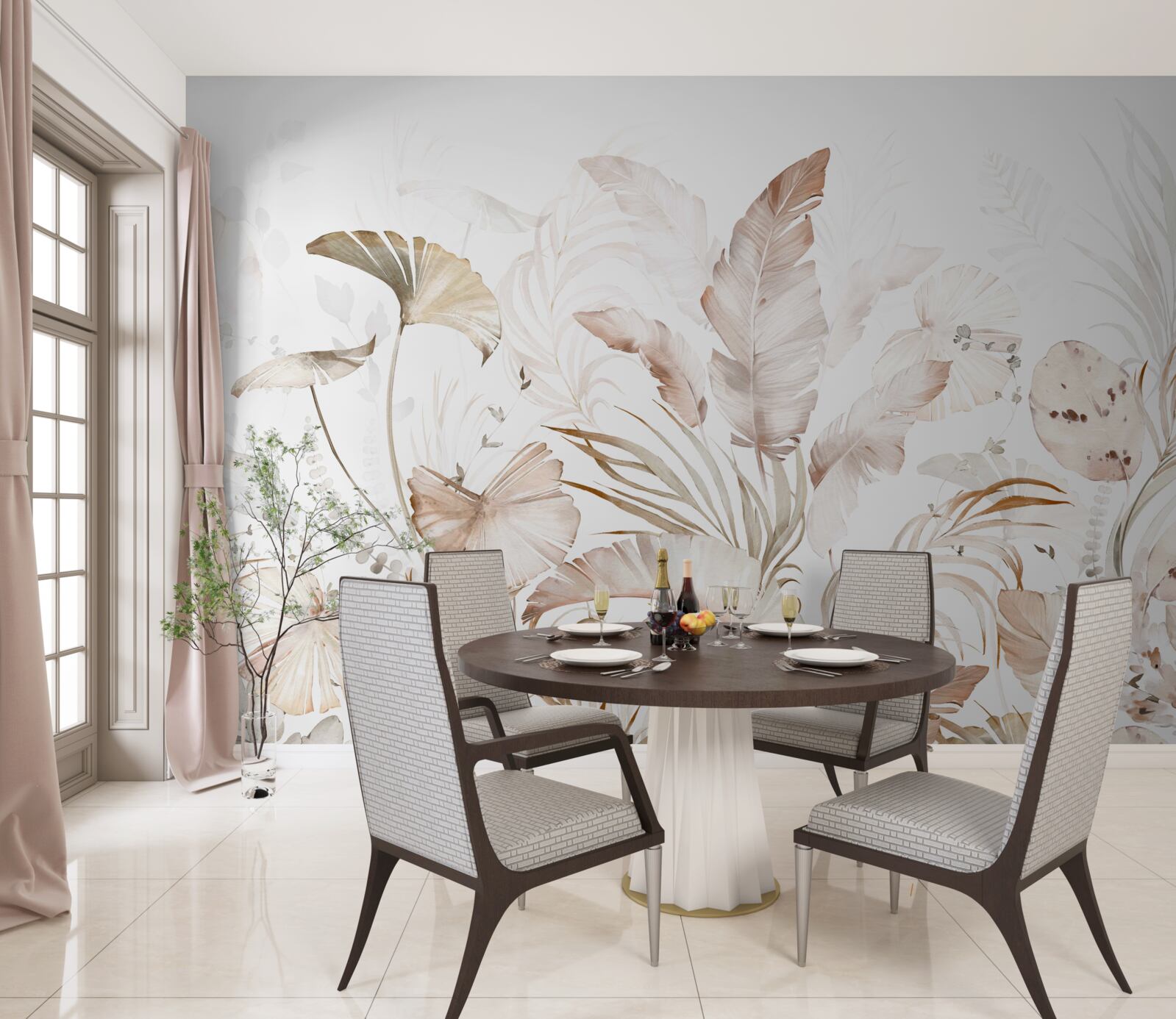 Фотошпалери абстрактний тропічний ліс