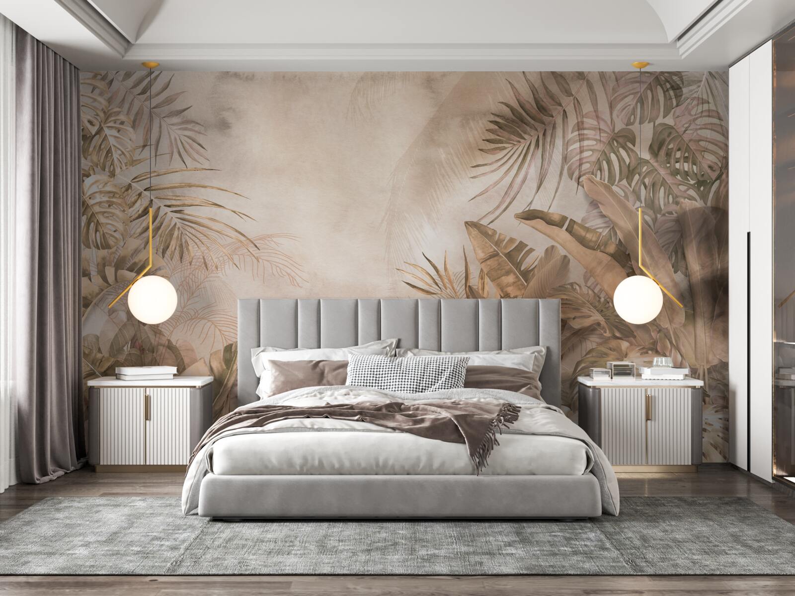 Фотошпалери монстера та пальми ростуть у тропічних лісах