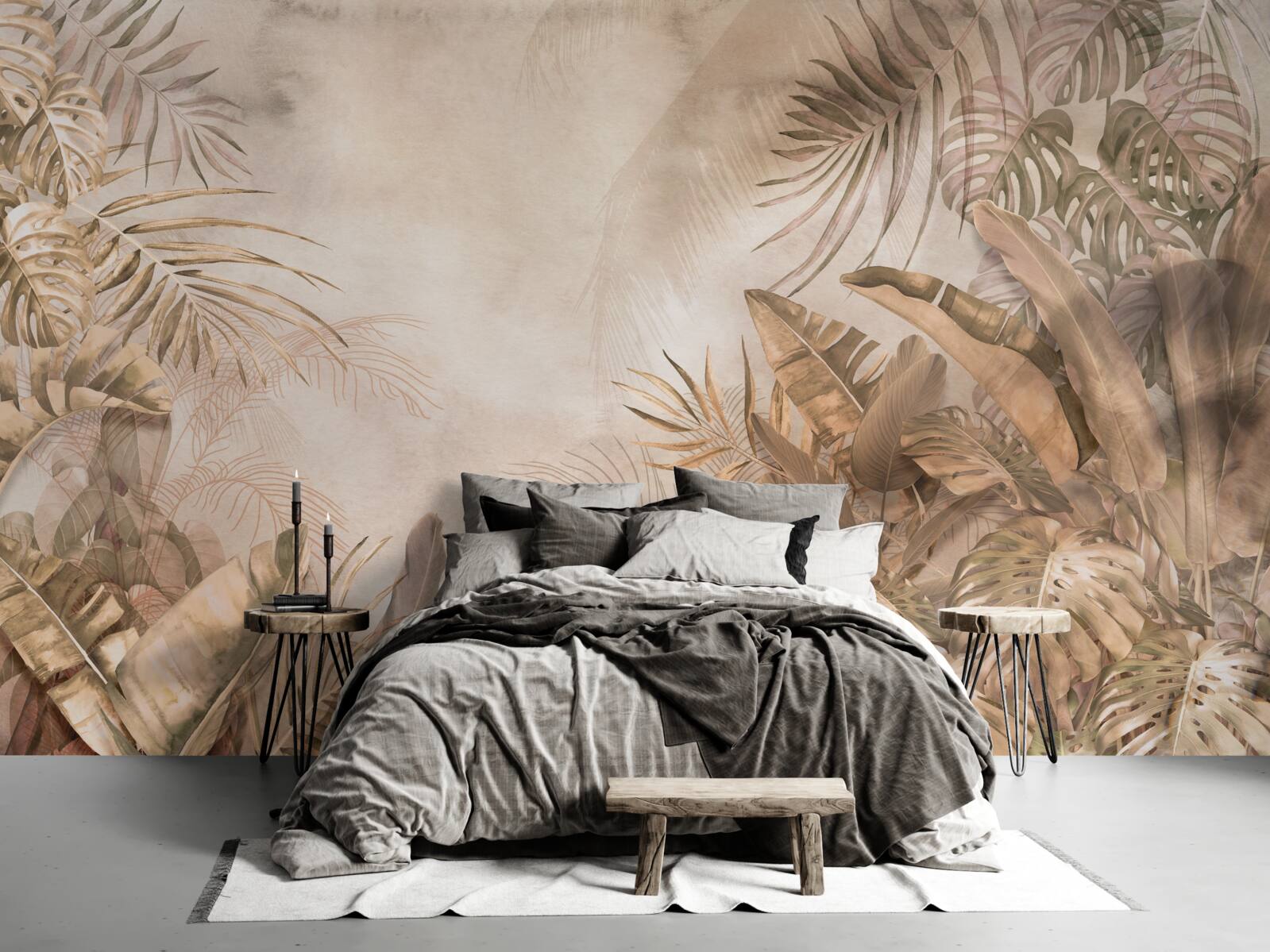 Фотошпалери монстера та пальми ростуть у тропічних лісах