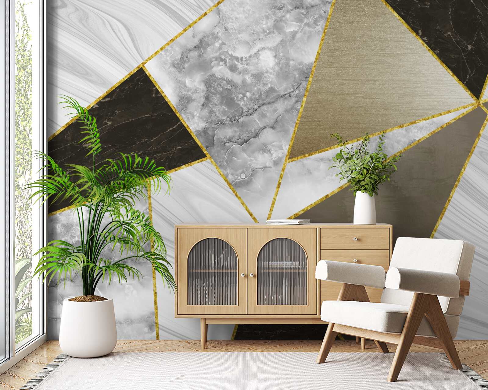 Фотошпалери абстракція трикутника