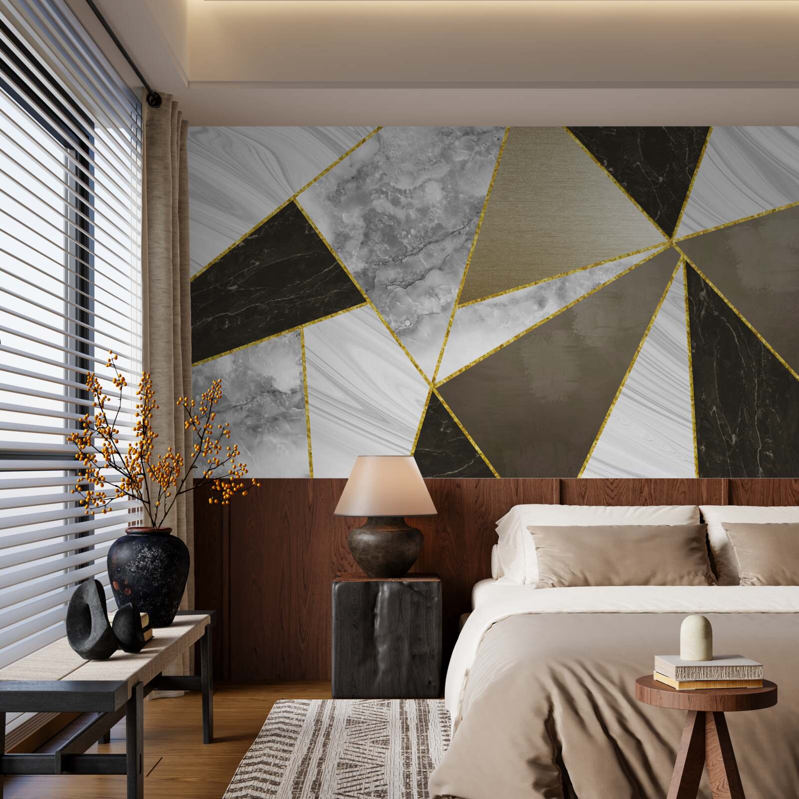 Фотошпалери абстракція трикутника