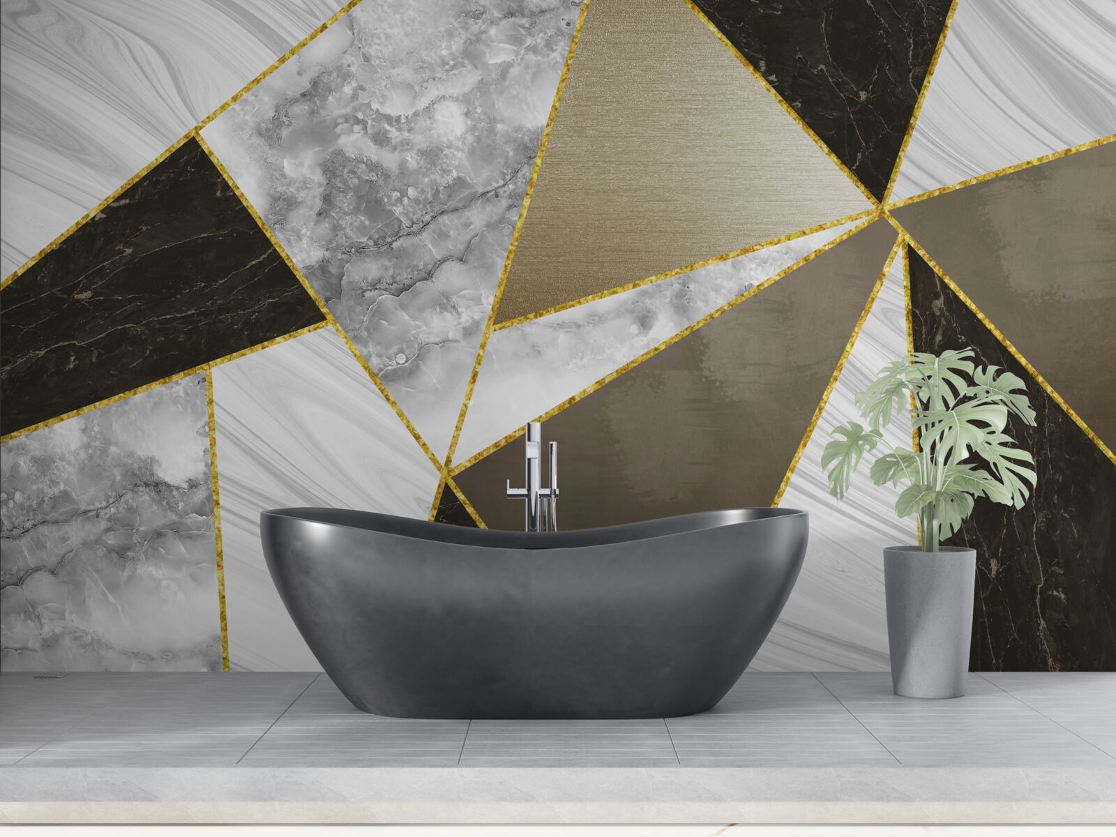 Фотошпалери абстракція трикутника