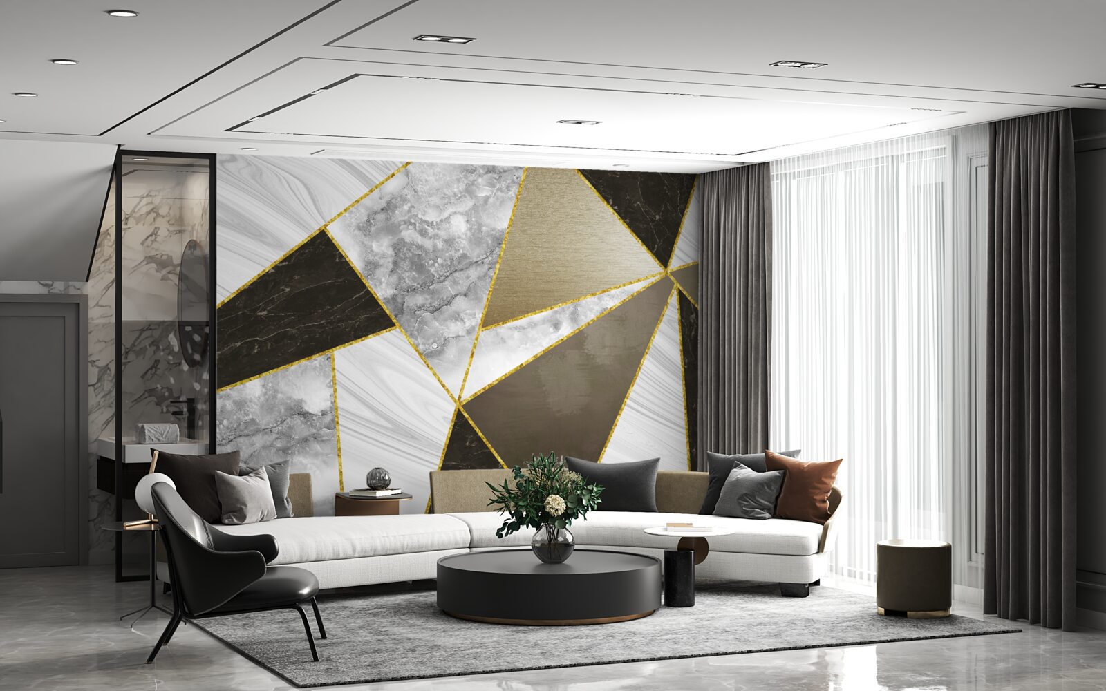 Фотошпалери абстракція трикутника