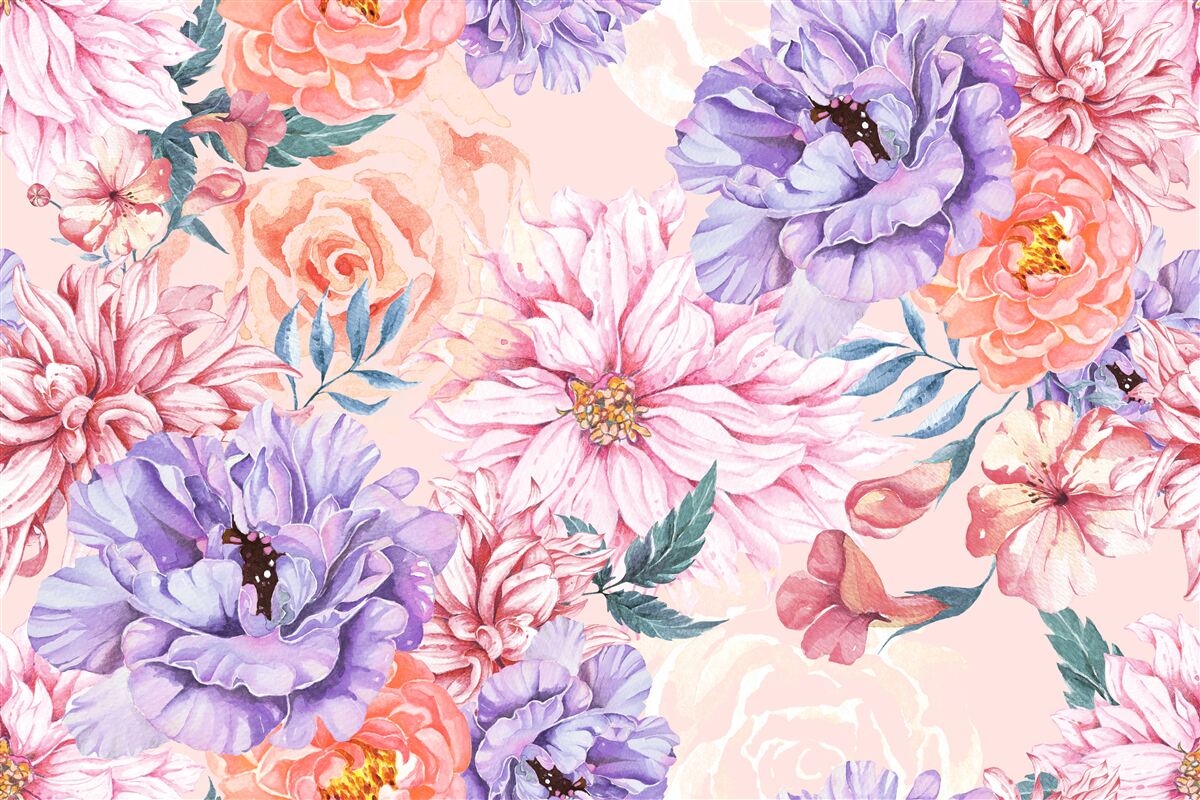 Фотошпалери асортимент яскравих весняних квітів