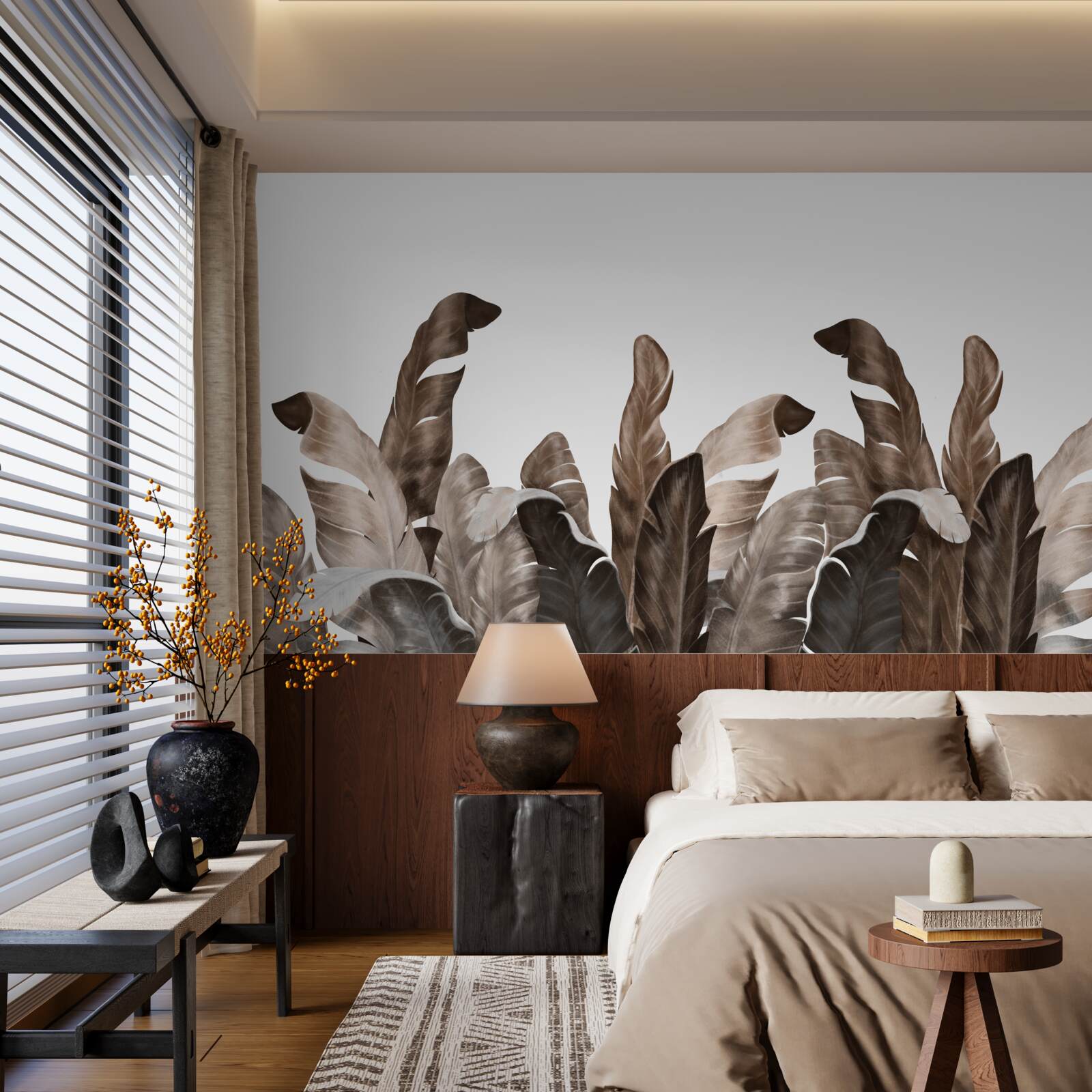 Фотошпалери тропічне листя, що гойдається на вітрі