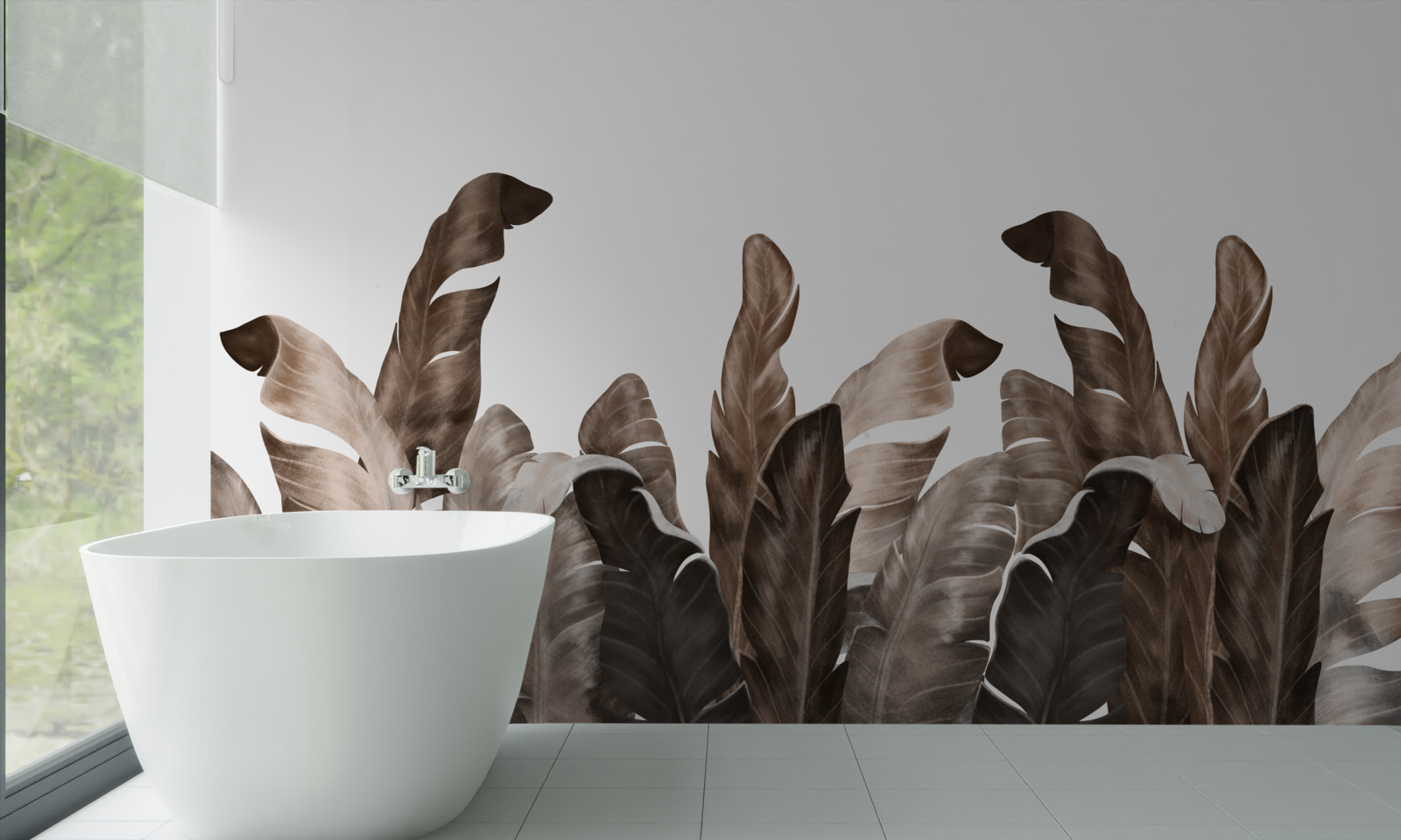 Фотошпалери тропічне листя, що гойдається на вітрі