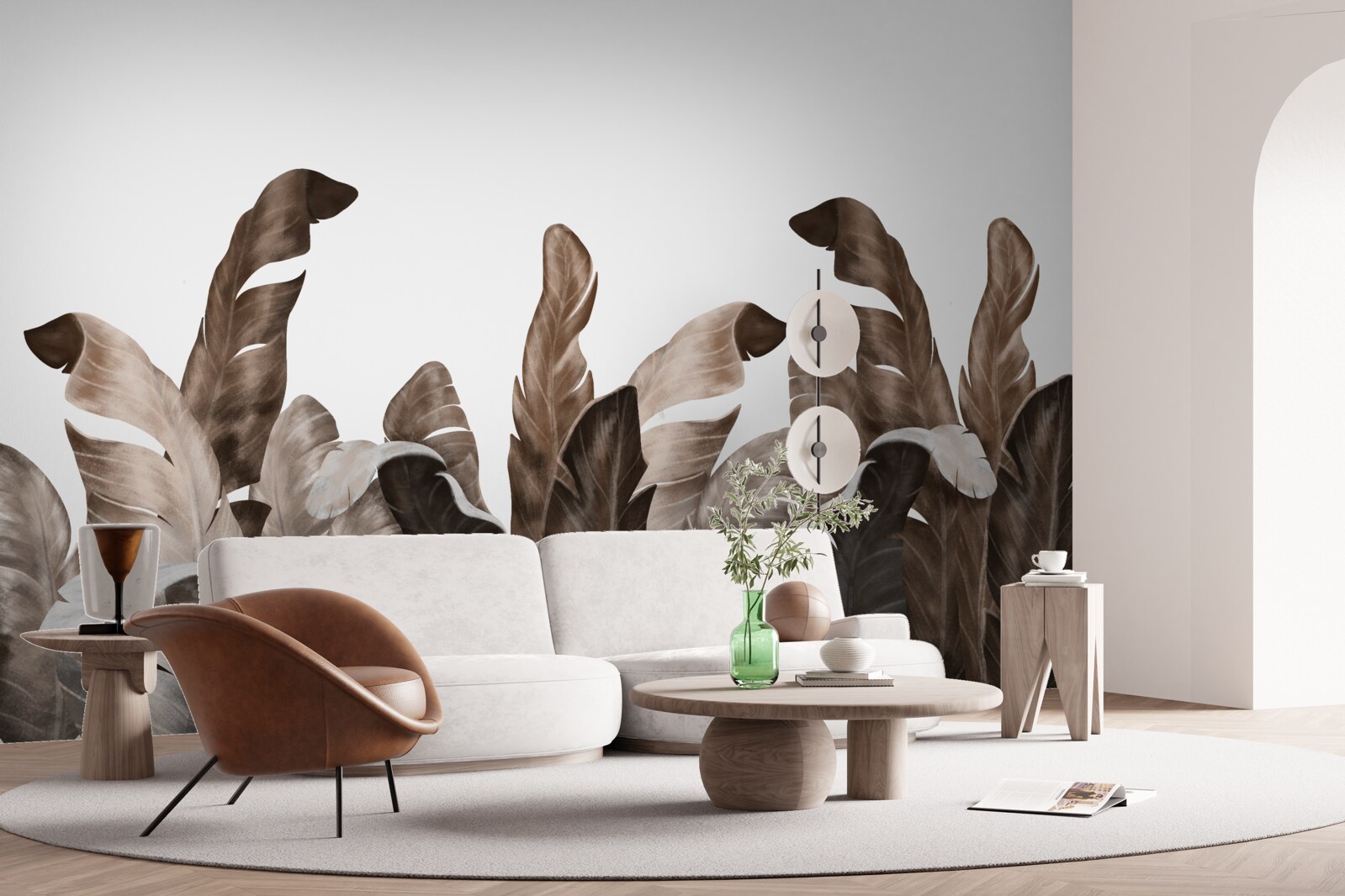 Фотошпалери тропічне листя, що гойдається на вітрі