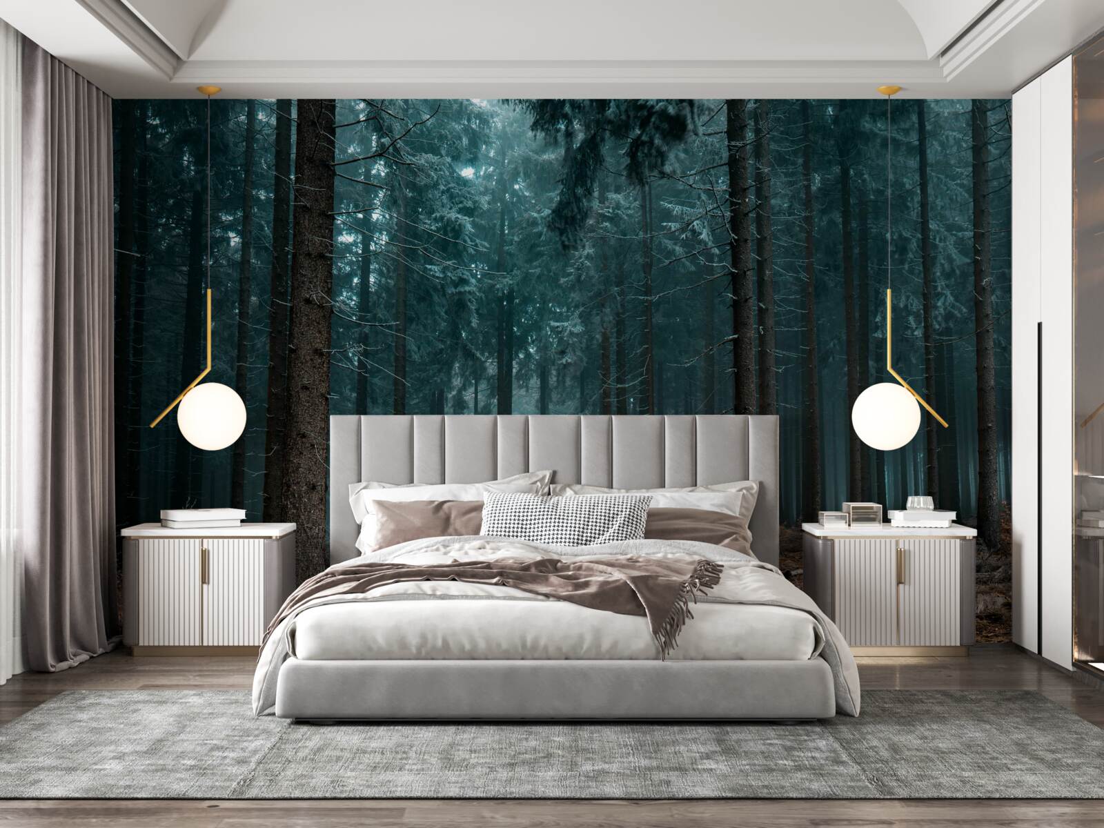 Фотошпалери цінна стежка в густий туманний ліс