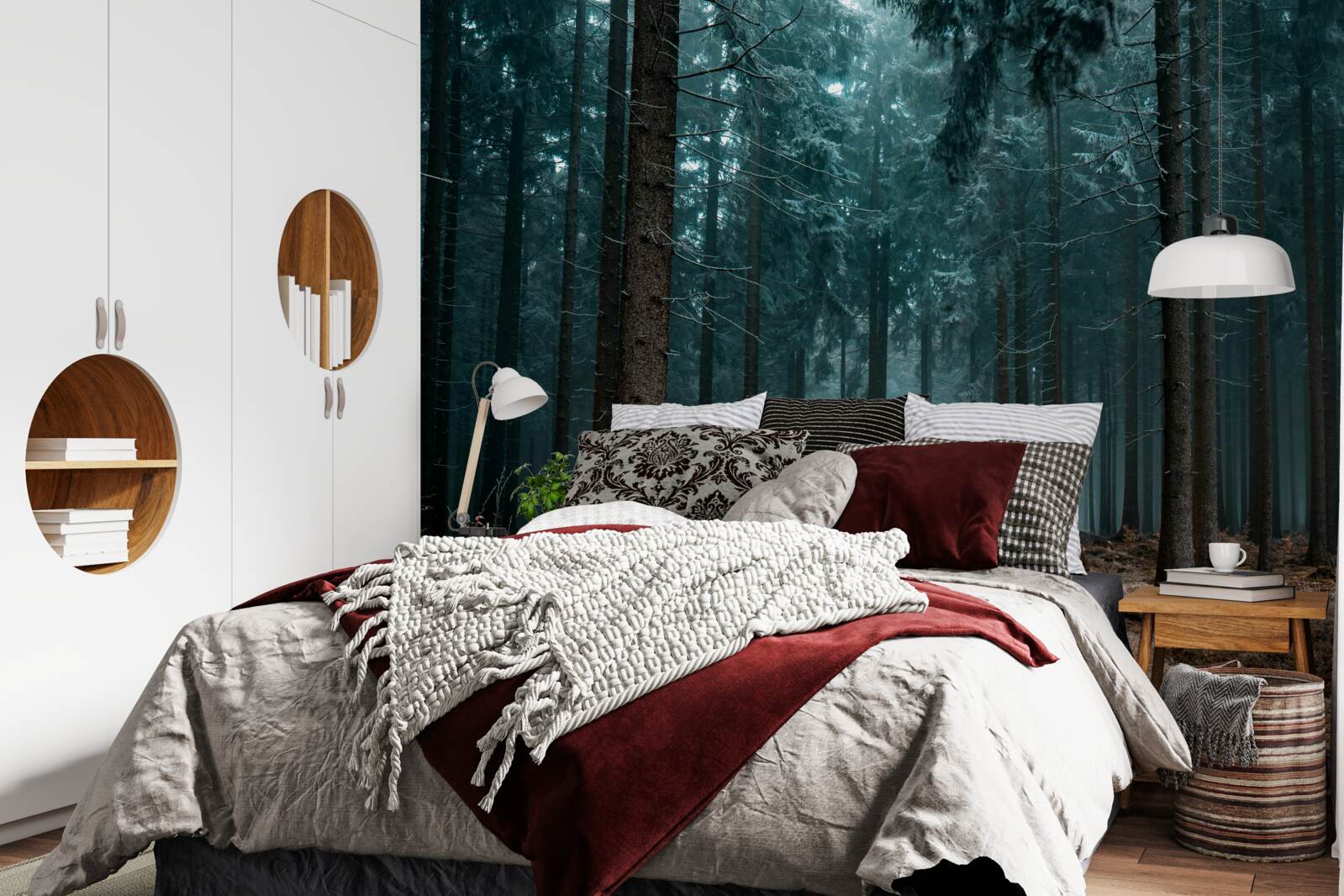 Фотошпалери цінна стежка в густий туманний ліс