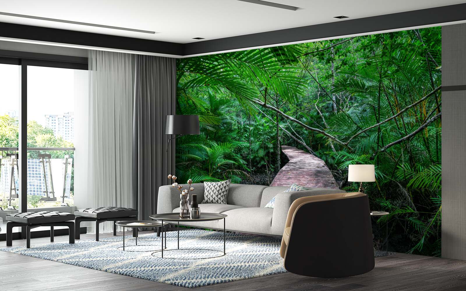 Фотошпалери Шлях до чарівних зелених тропіків