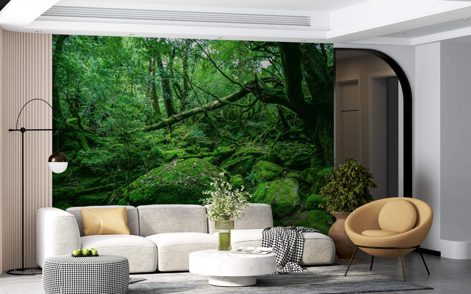 Фотошпалери ліс, рясно зелений, без сонячного світла