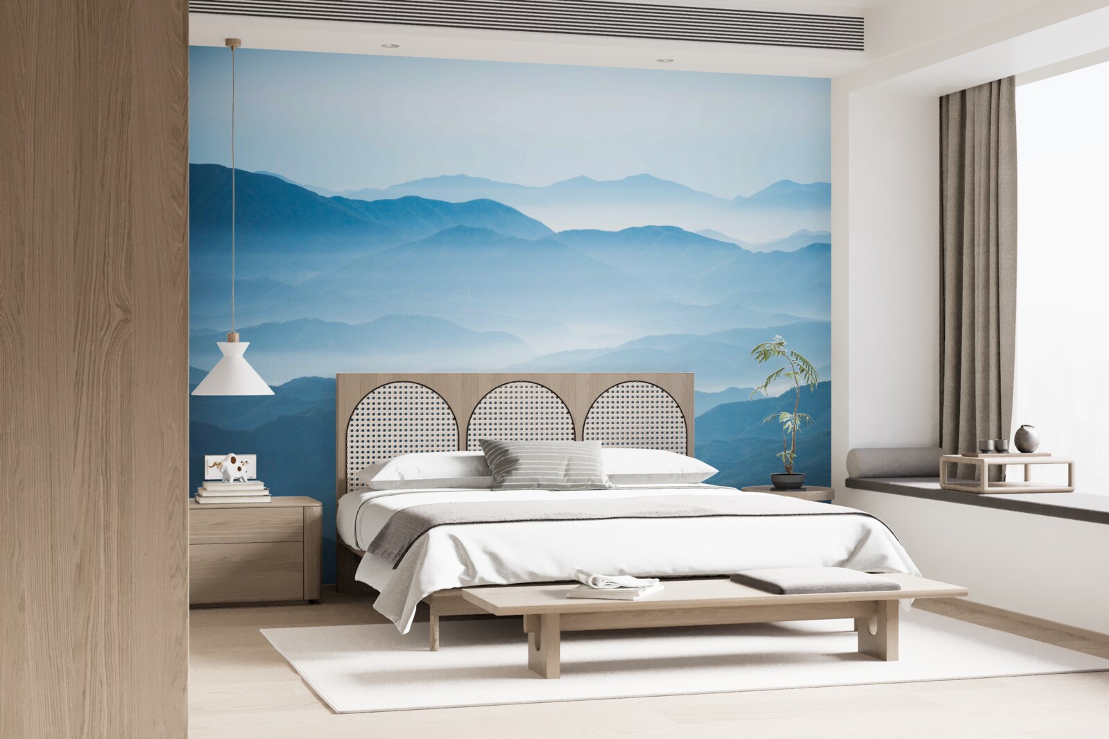 Фотошпалери ранковий туман огортає гірські вершини