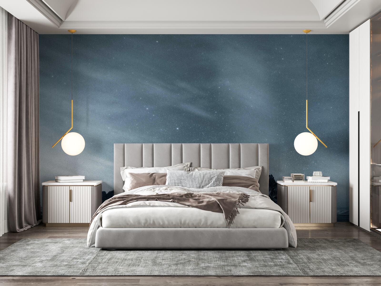 Фотошпалери зоряні білі ночі в Антарктиці