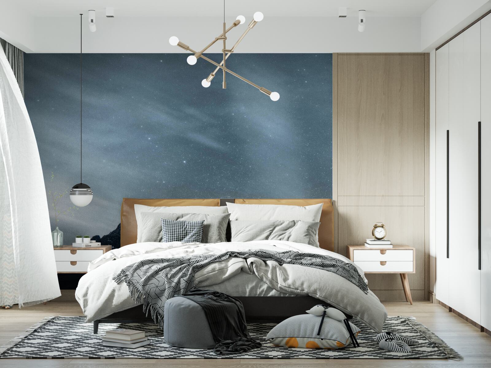 Фотошпалери зоряні білі ночі в Антарктиці