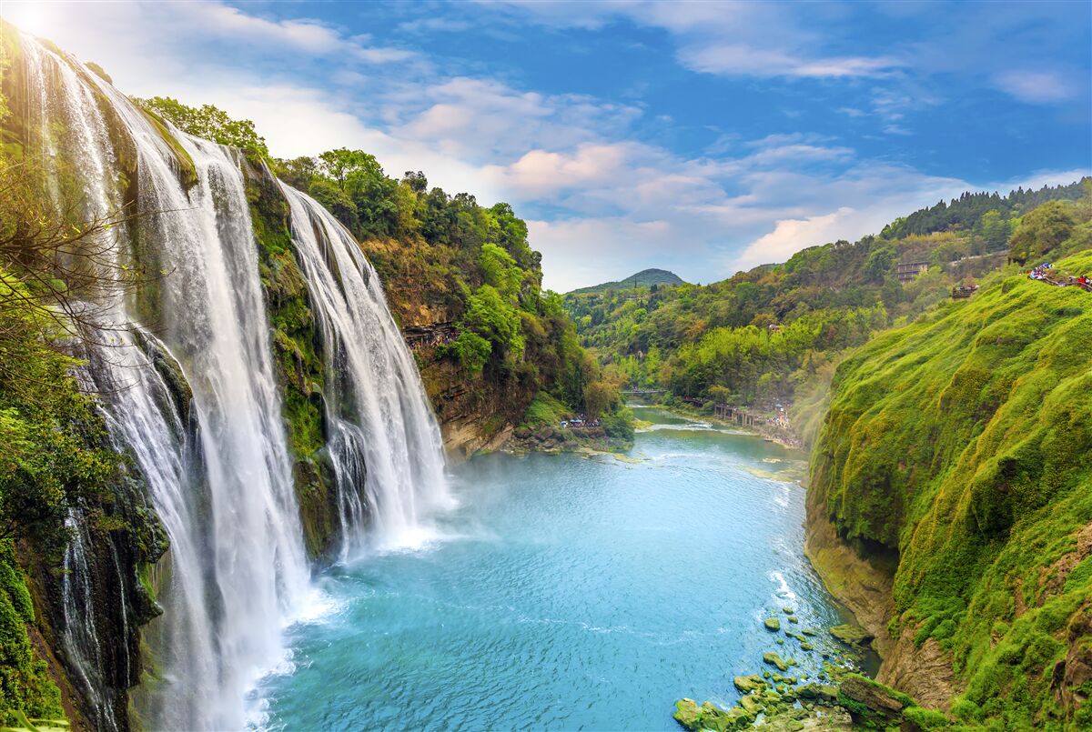 Фотошпалери могутній водоспад Хуангошу