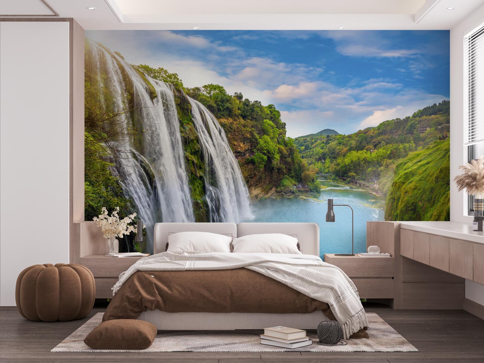 Фотошпалери могутній водоспад Хуангошу