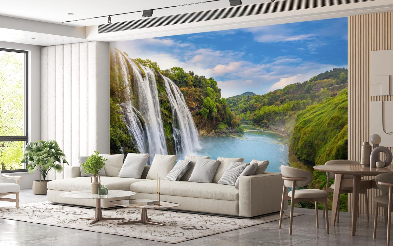 Фотошпалери могутній водоспад Хуангошу