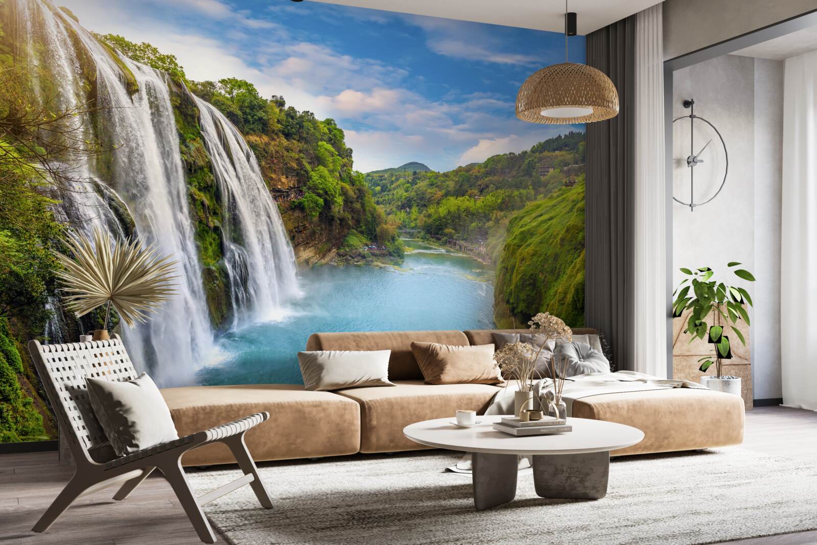 Фотошпалери могутній водоспад Хуангошу