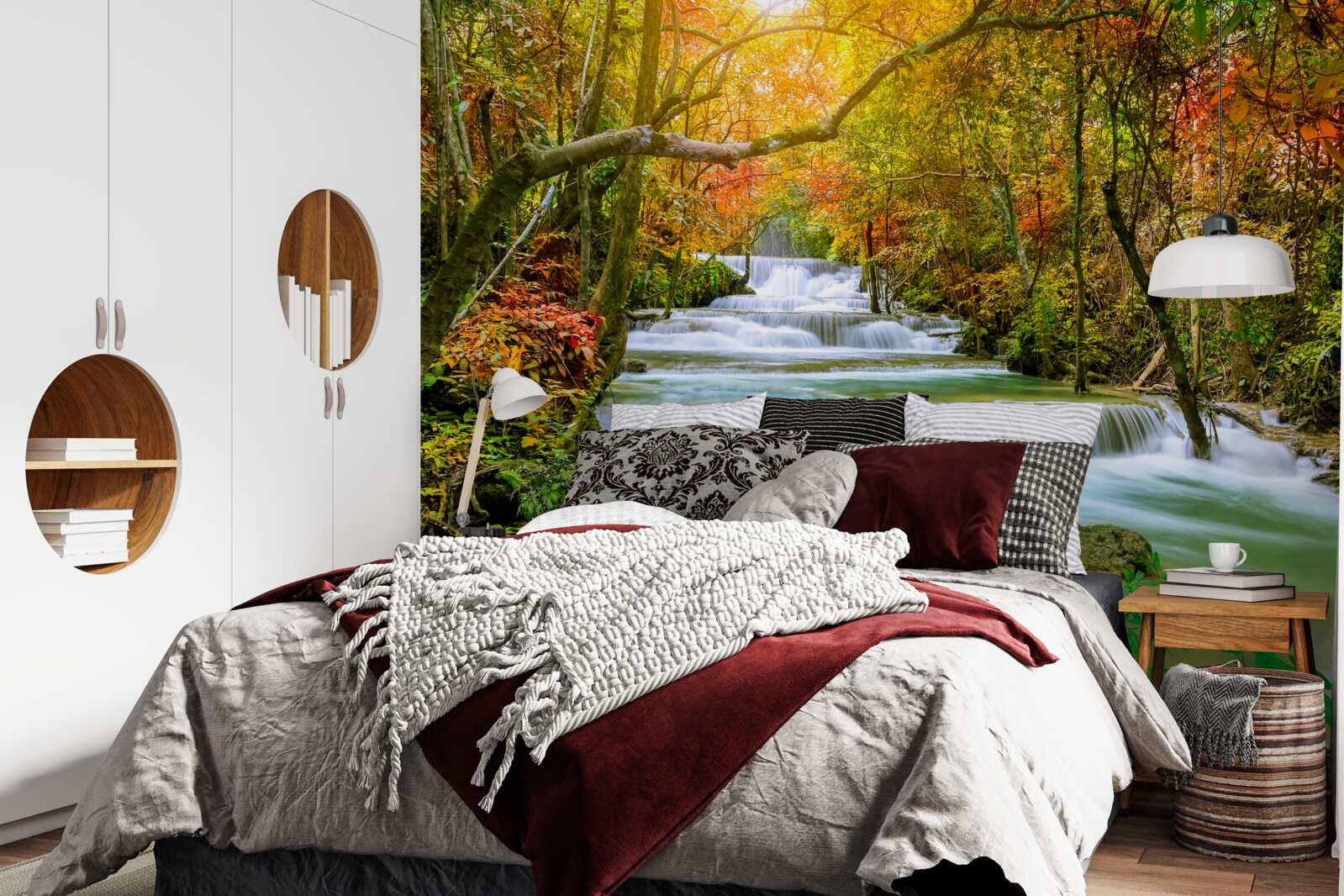 Фотошпалери величний водоспад у природі