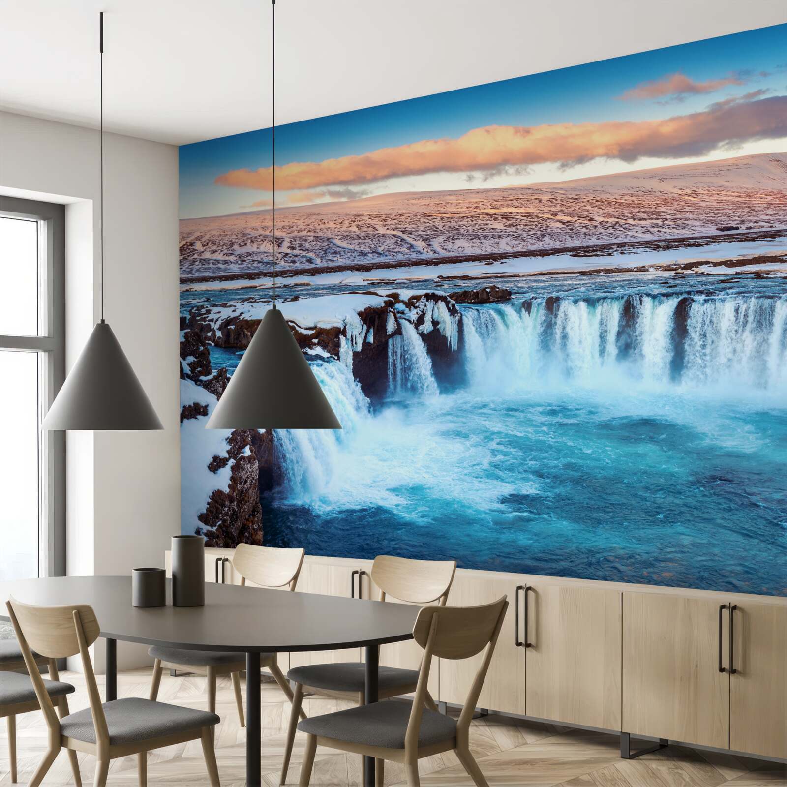 Фотошпалери чарівний водоспад Годафосс