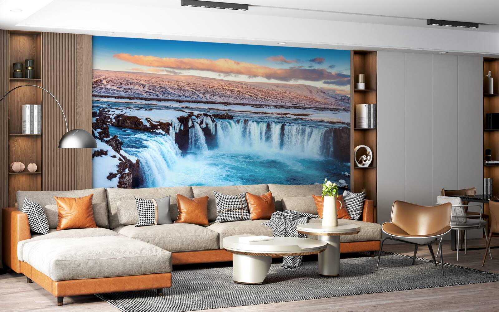 Фотошпалери чарівний водоспад Годафосс