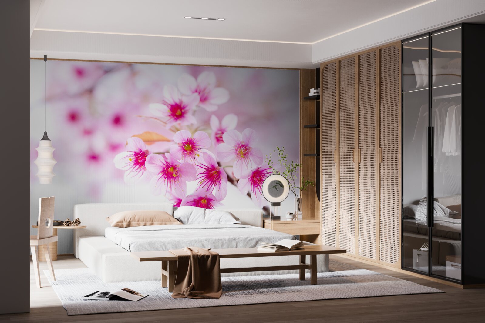 Фотошпалери рожева квітка гілки сакури