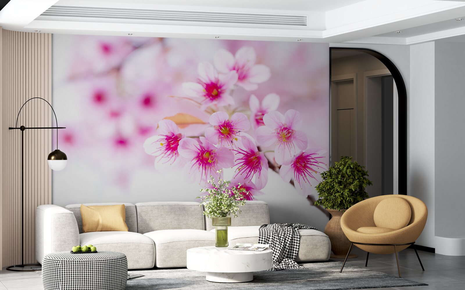 Фотошпалери рожева квітка гілки сакури