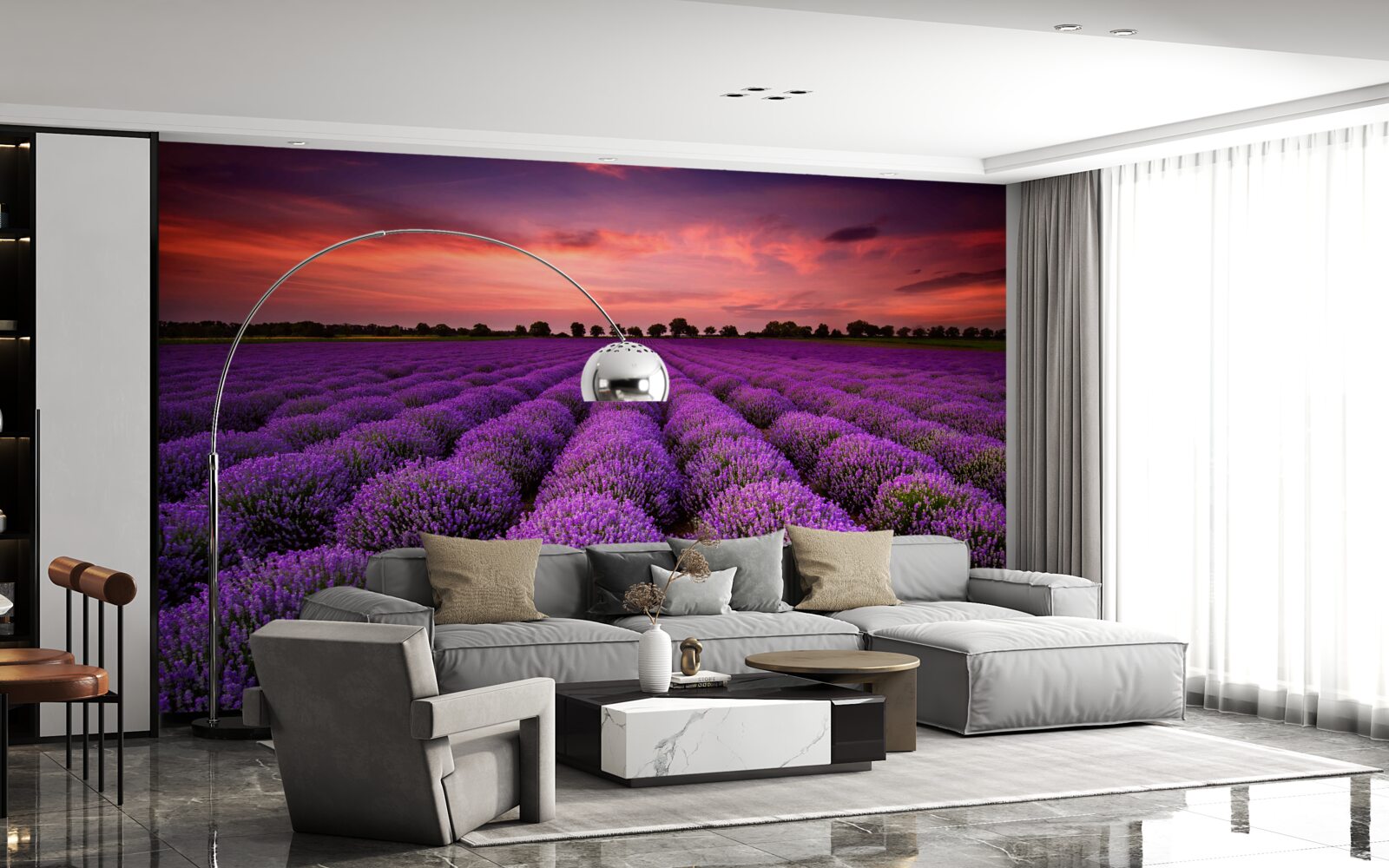 Фотошпалери чудове поле лаванди