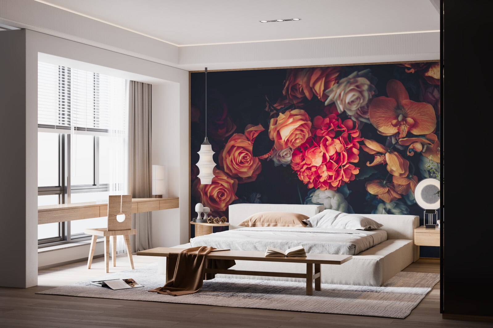 Фотошпалери осіння квіткова композиція у вінтажному стилі