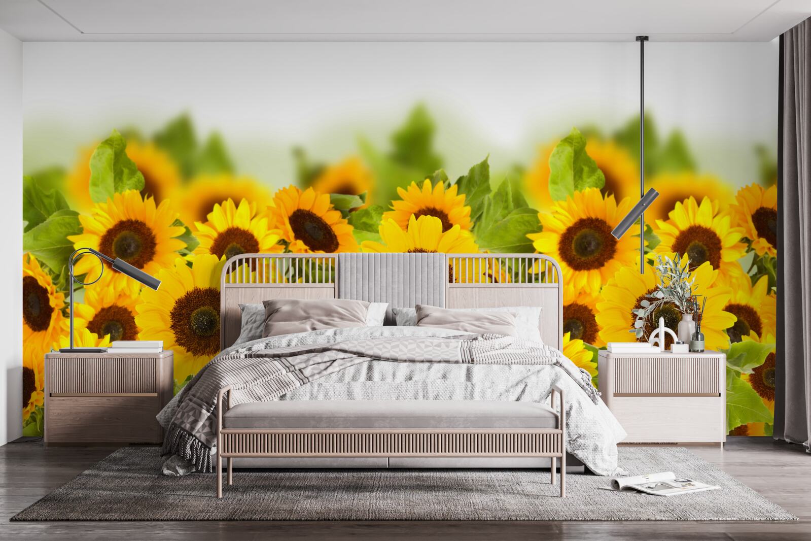 Фотошпалери неймовірна кількість соняшників