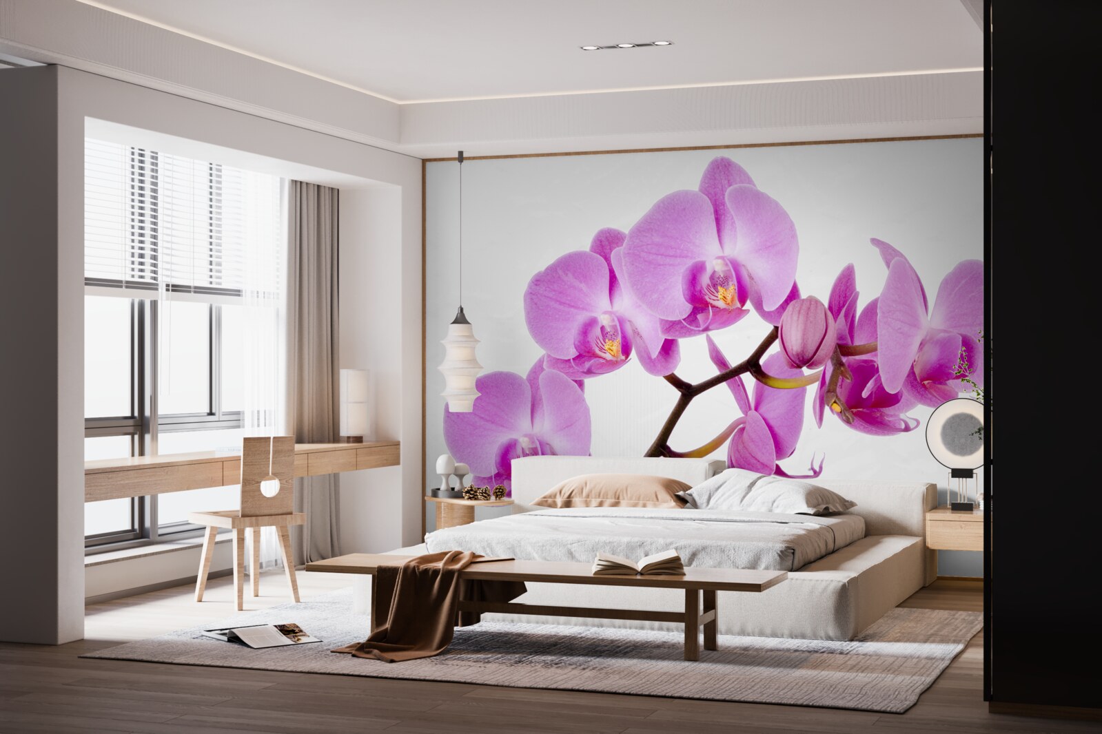 Фотошпалери фіолетова орхідея афродіта