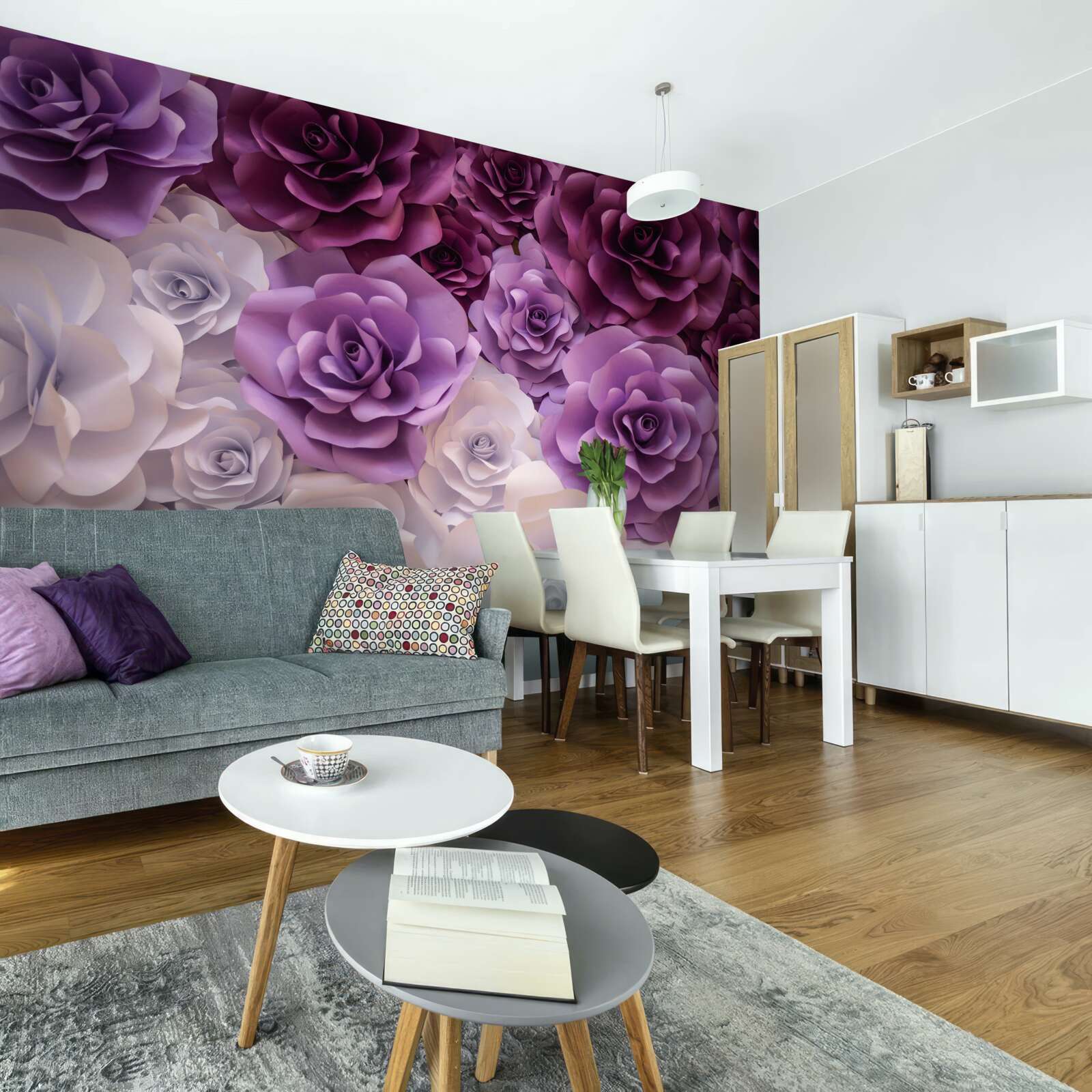 Фотошпалери композиція з шовкових квітів