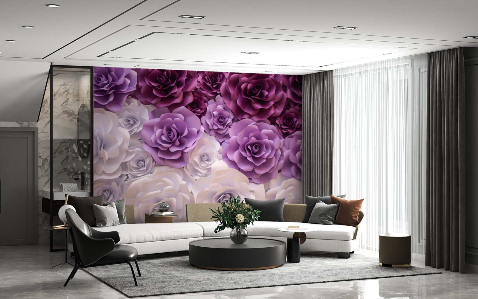 Фотошпалери композиція з шовкових квітів