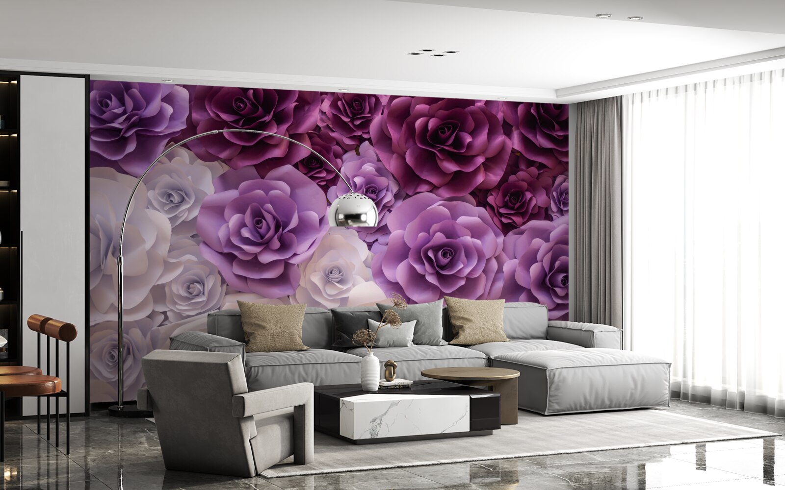 Фотошпалери композиція з шовкових квітів