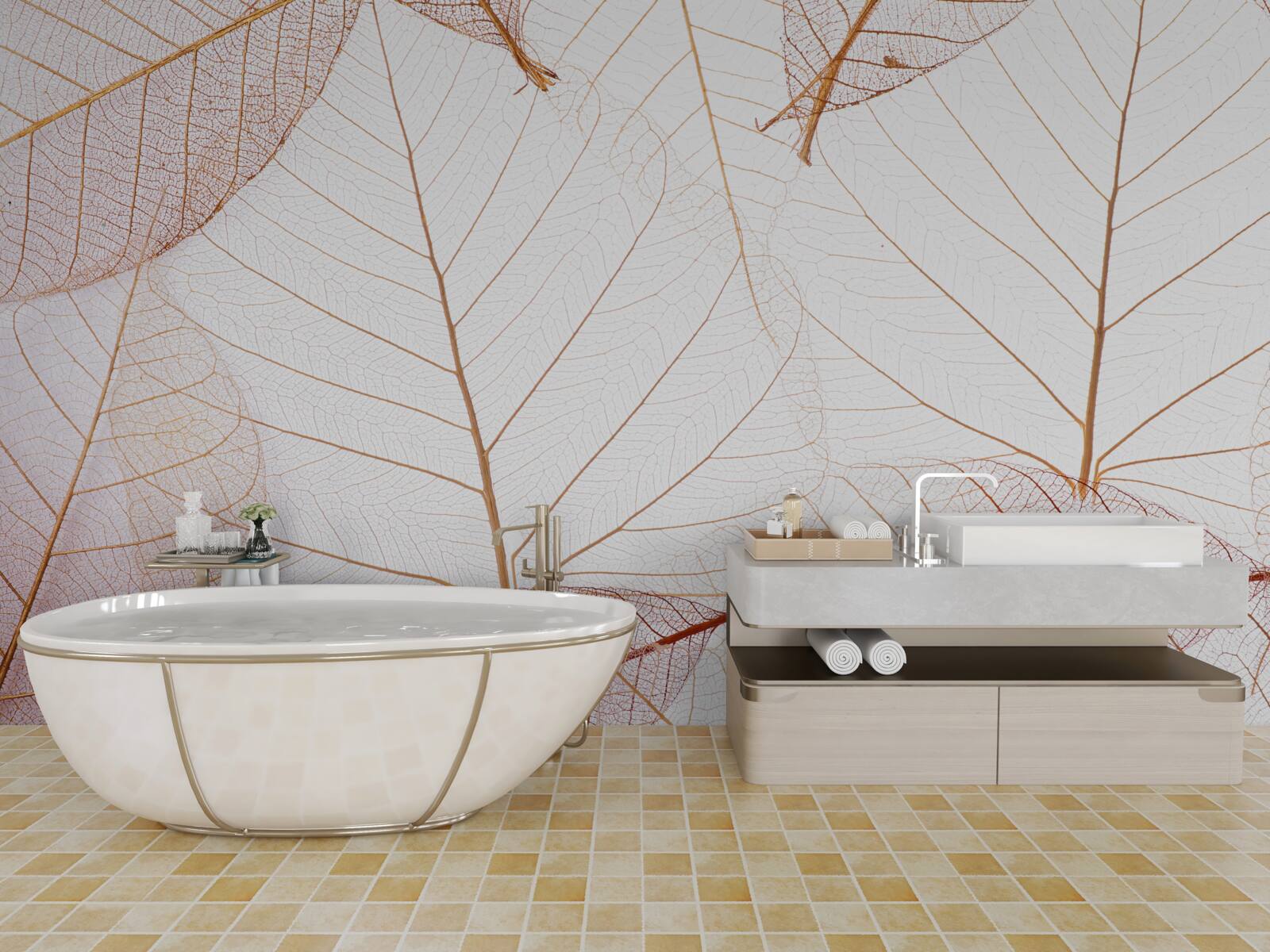 Фотошпалери прозорі простирадла в ніжному рожевому відтінку