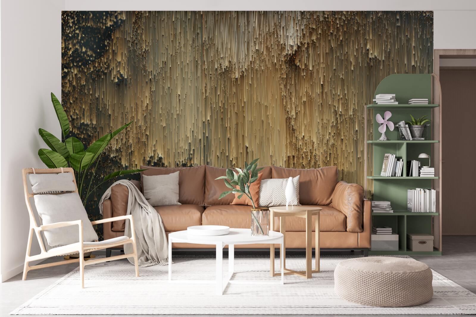 Фотошпалери струмені золота стікають вниз