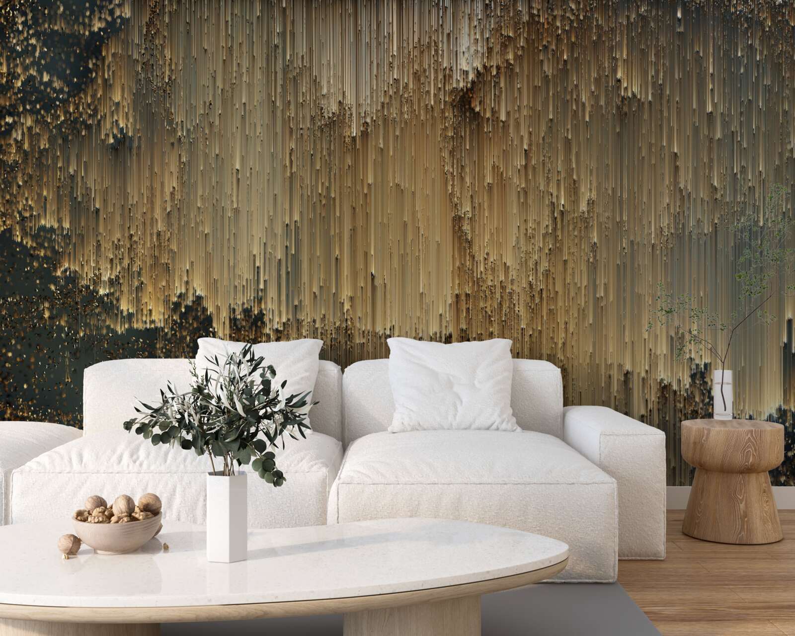 Фотошпалери струмені золота стікають вниз