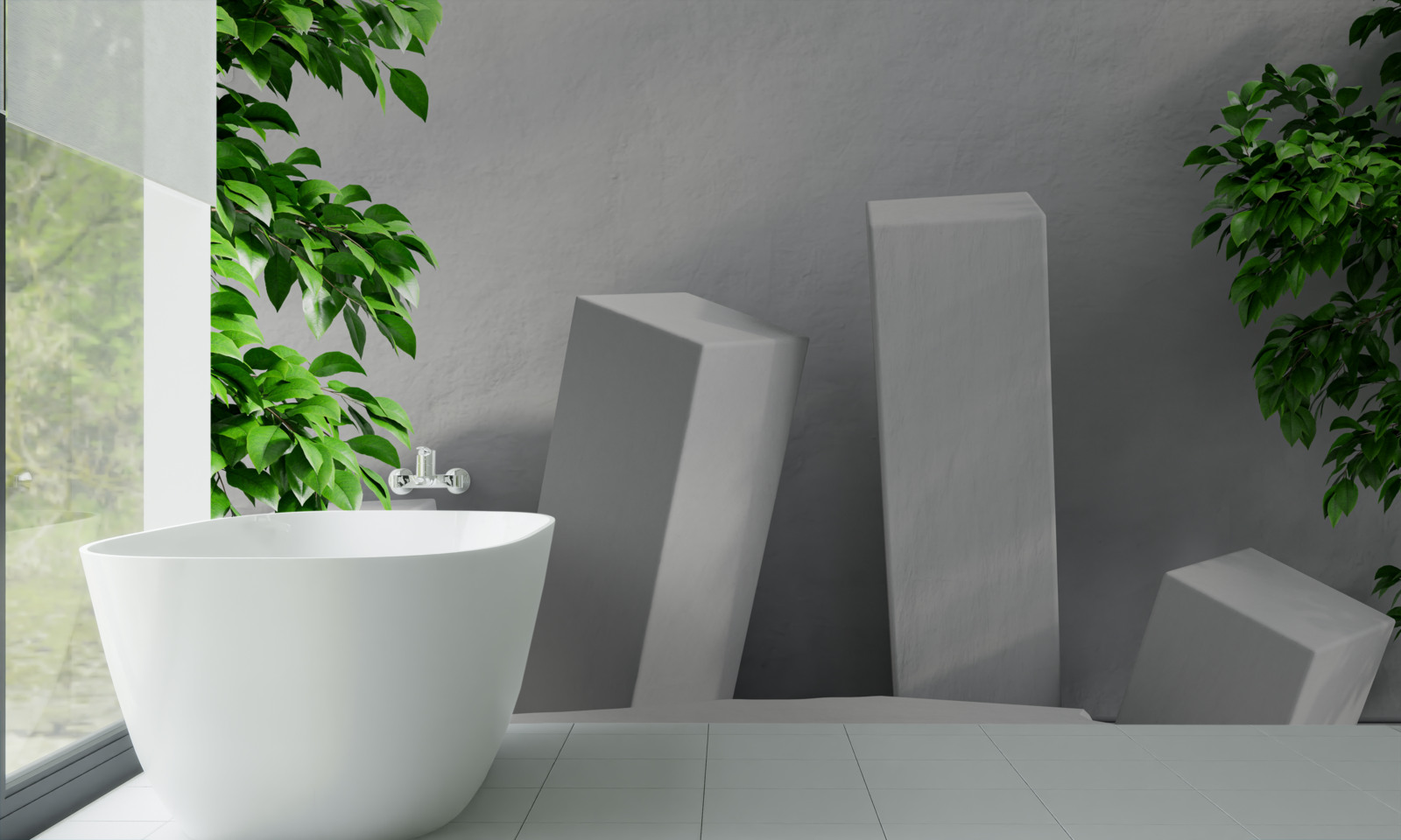 Фотошпалери білі прямокутні форми